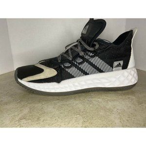 Adidas Mens Pro Boost Low Core Black White Basketball Shoes Low Top Sz 10.5 Euc
